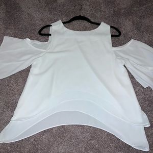 White cut out top